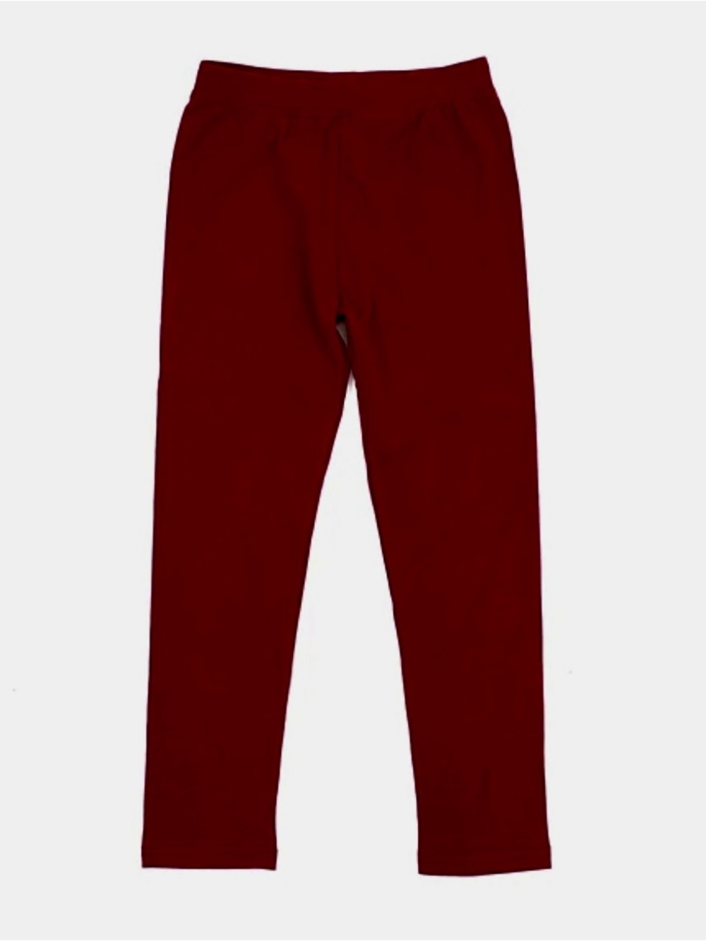 Girlsโ Burgundy Fleece Lined Leggings Size 7/8